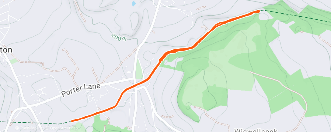 Map of the activity, Morning Run