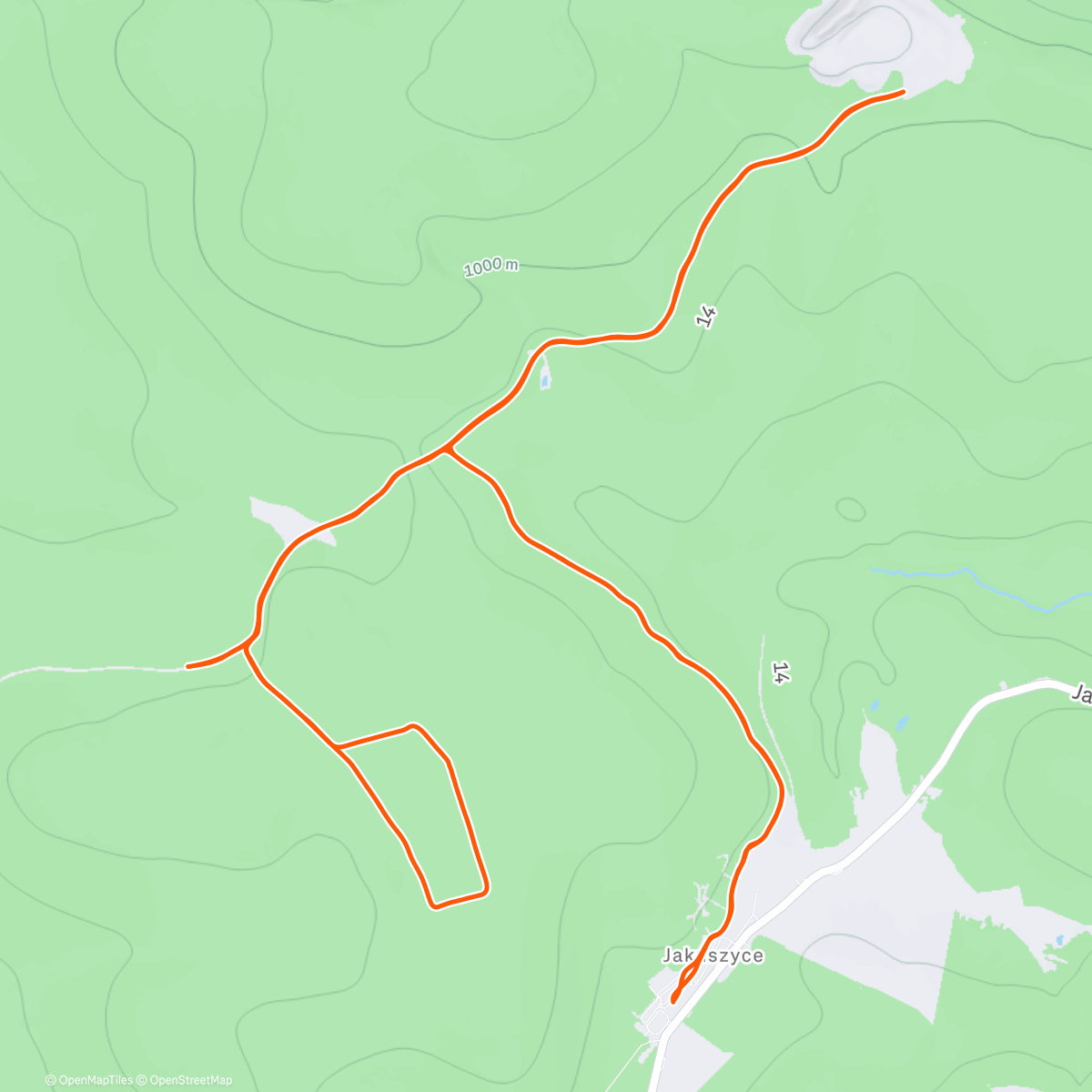 Map of the activity, Afternoon Nordic Ski
