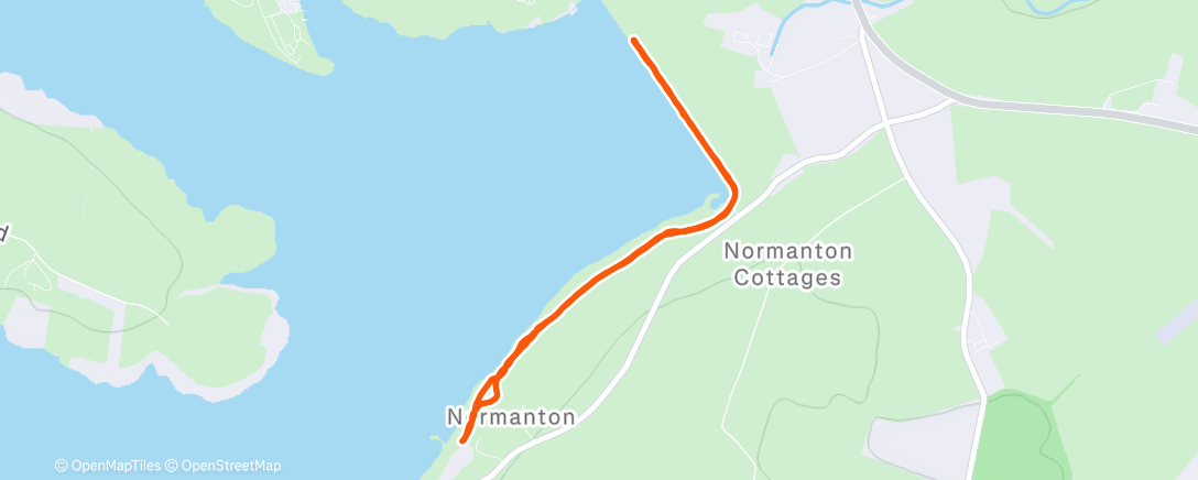 Map of the activity, Rutland Water parkrun