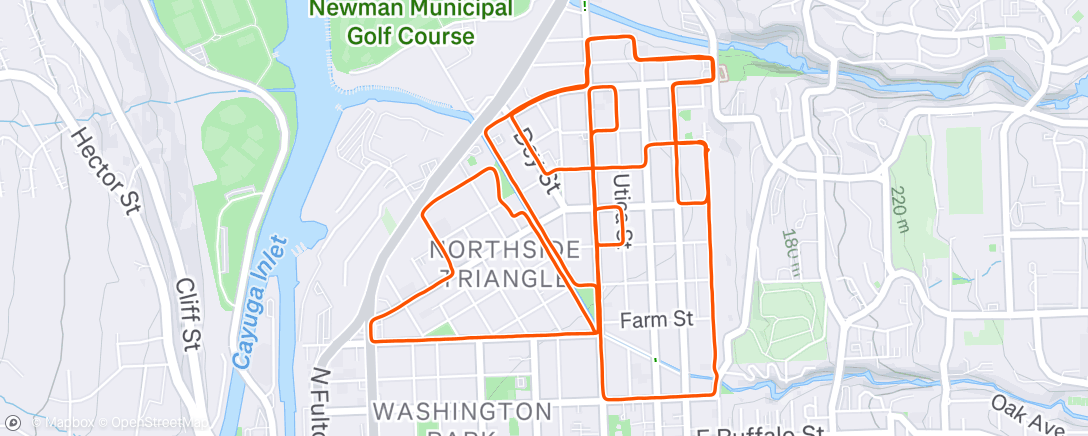 Map of the activity, Morning Run