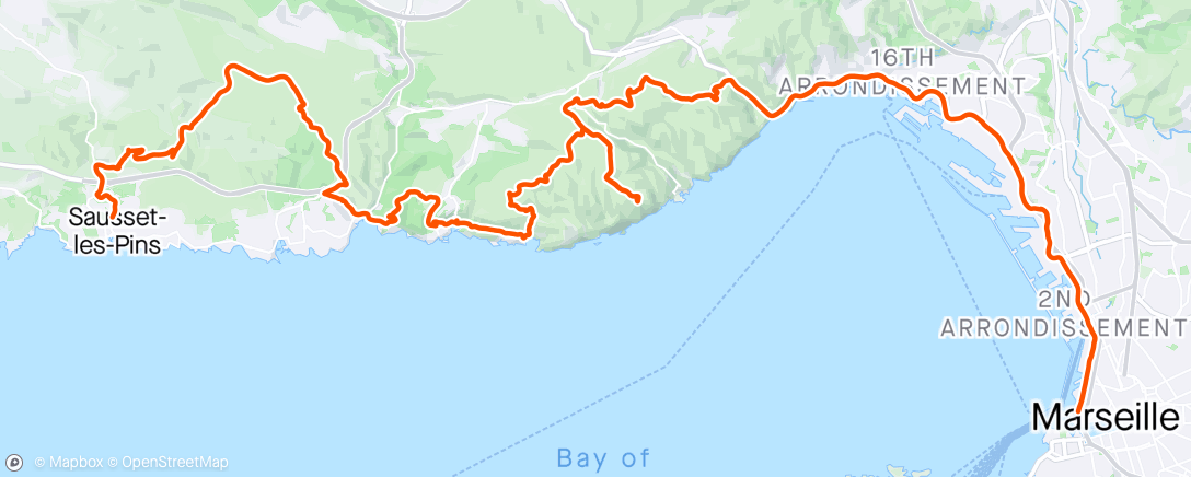 Map of the activity, Blue coast - 4 crevaisons de mierda.