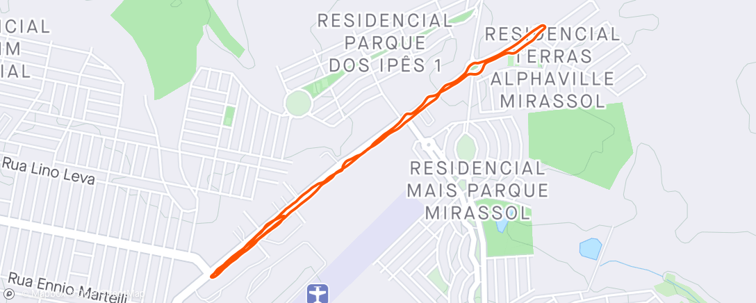 Map of the activity, Corrida ao entardecer🏃‍♂️
