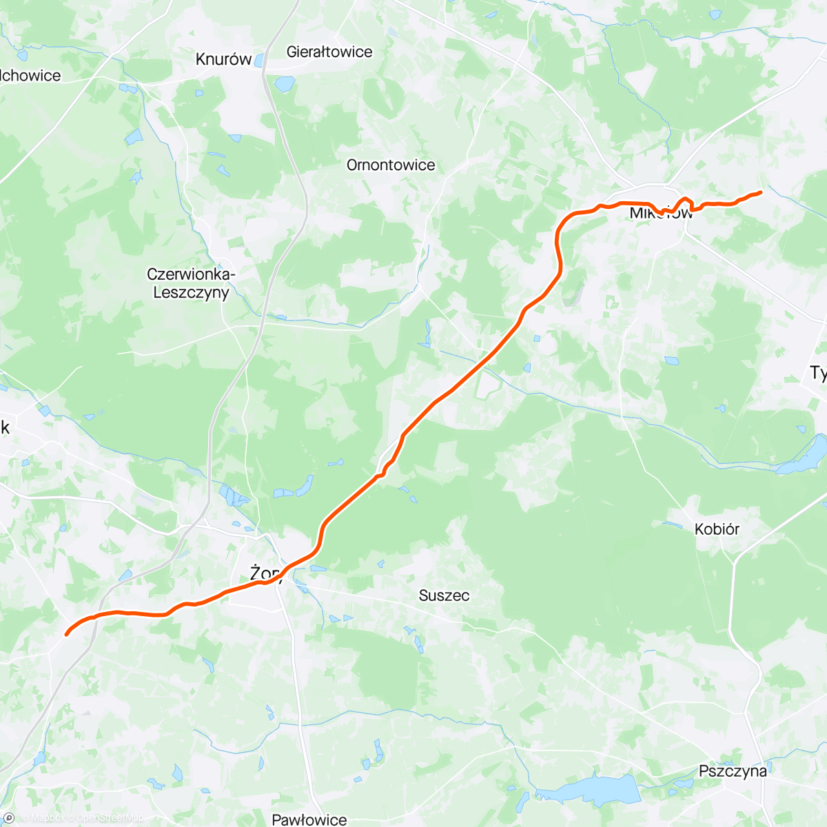 Kaart van de activiteit “Mikołów City”