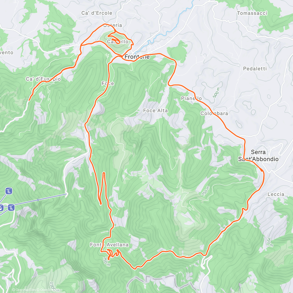 Map of the activity, Mandrale