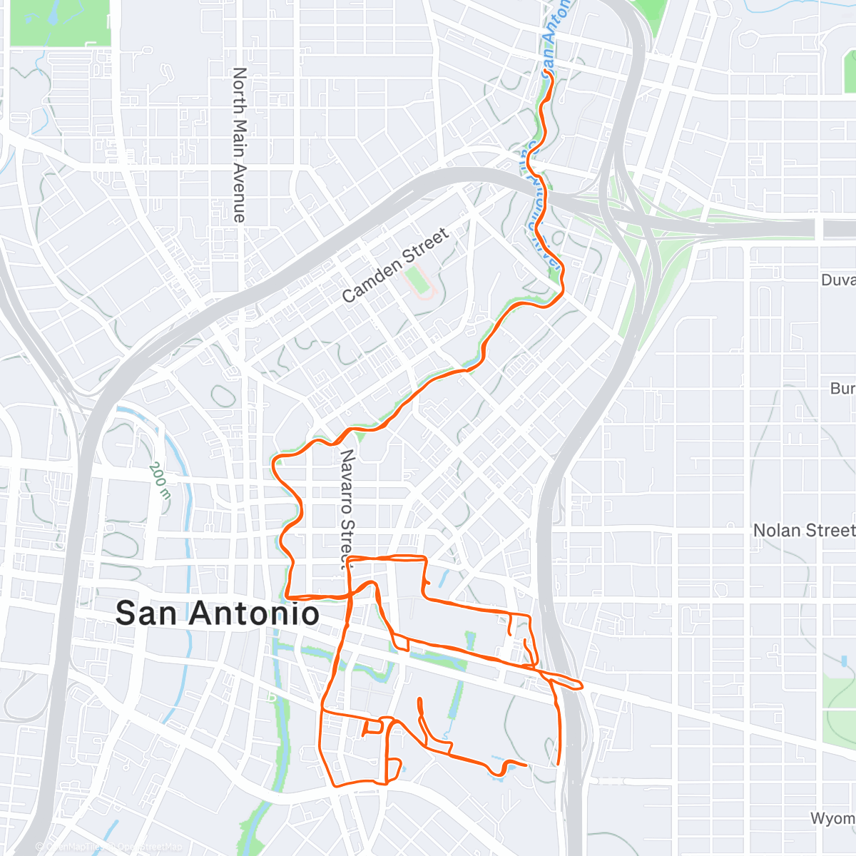 Map of the activity, alamo knee
