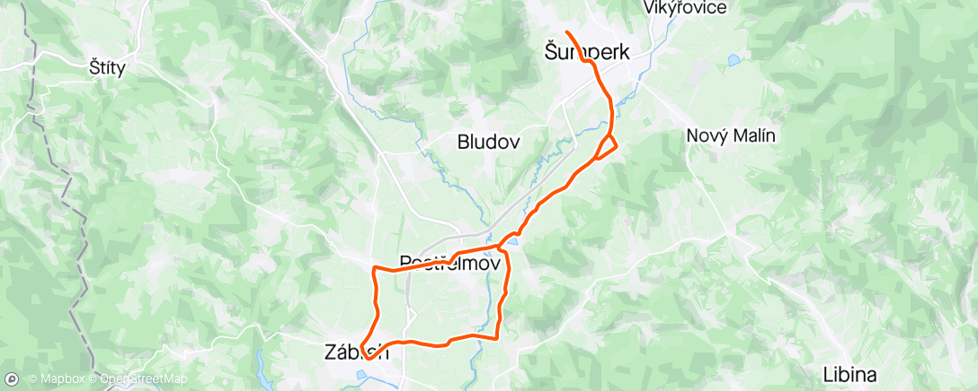 「Vyjetí」活動的地圖