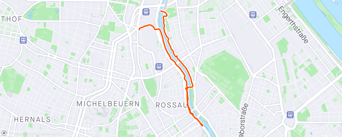 Map of the activity, Evening Run