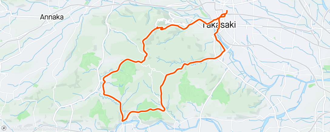 Map of the activity, 長男坊と観音山 Ride