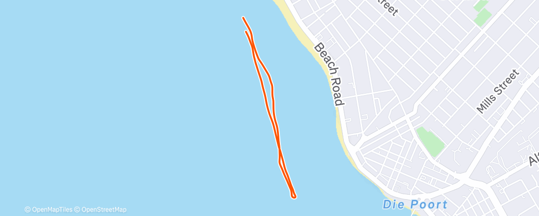 Map of the activity, Afternoon Kayaking
