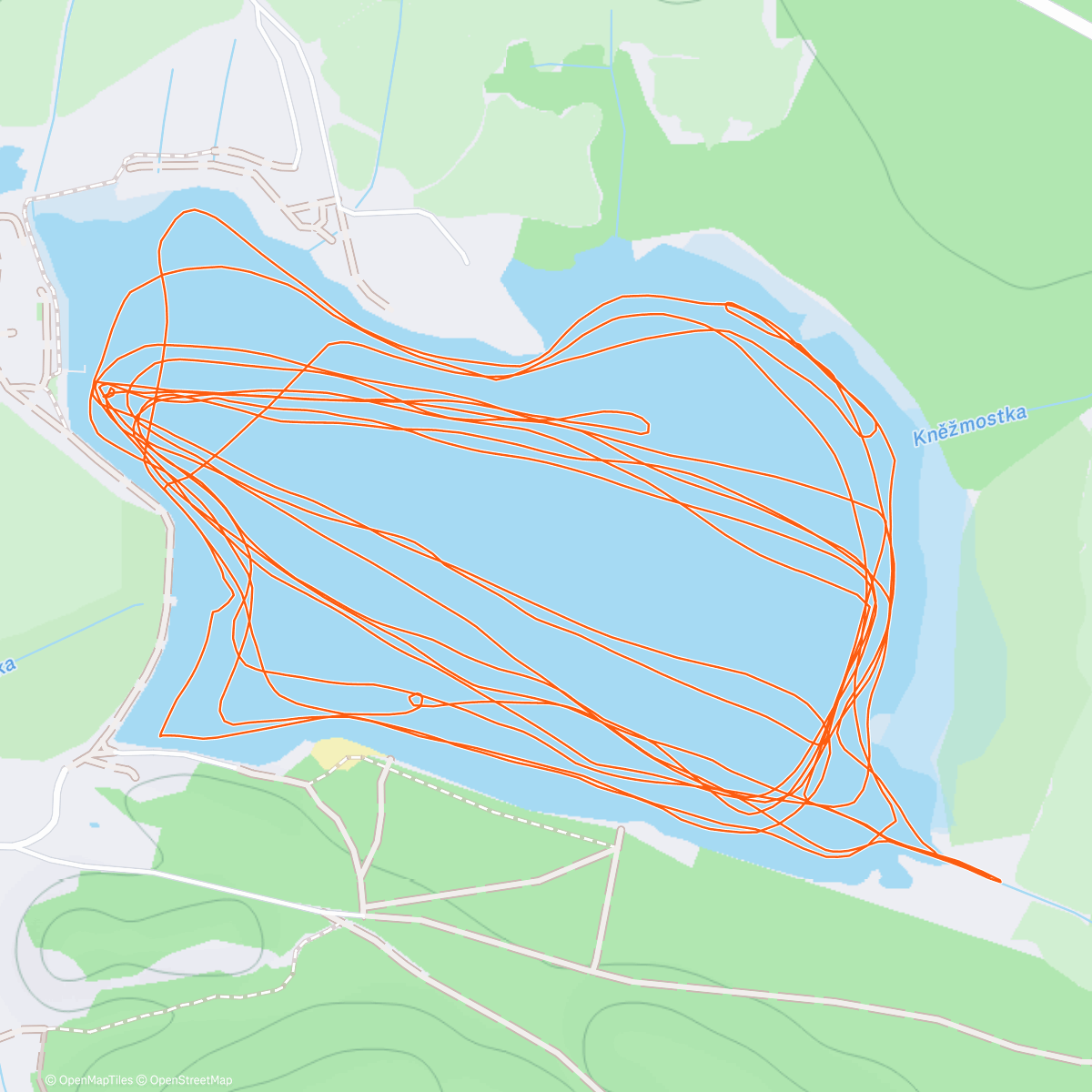 Карта физической активности (Brusle - Komárovský rybník)