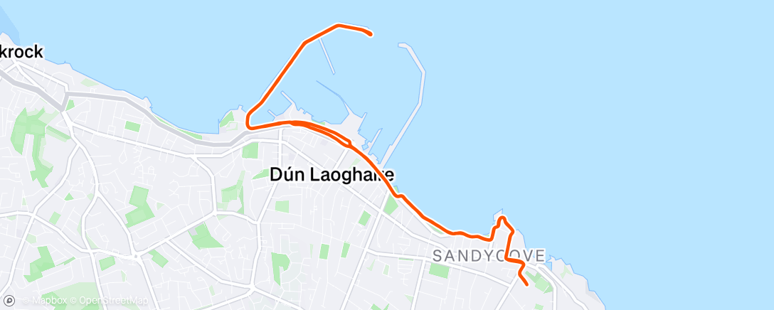 Map of the activity, Evening Run