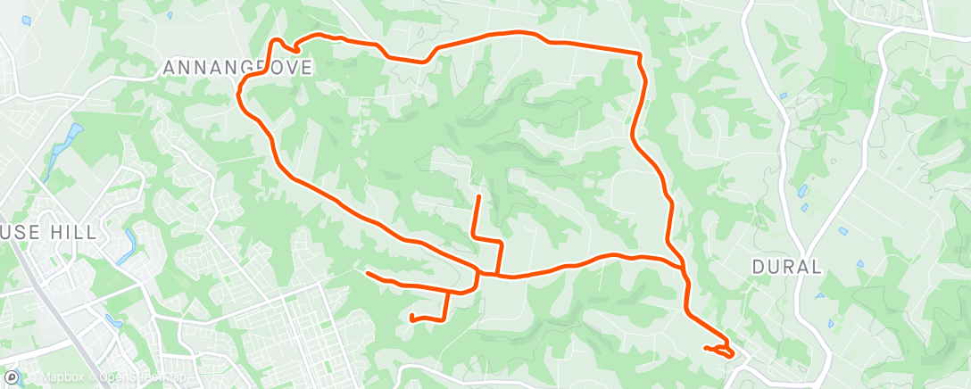 Map of the activity, Ride by Myself
