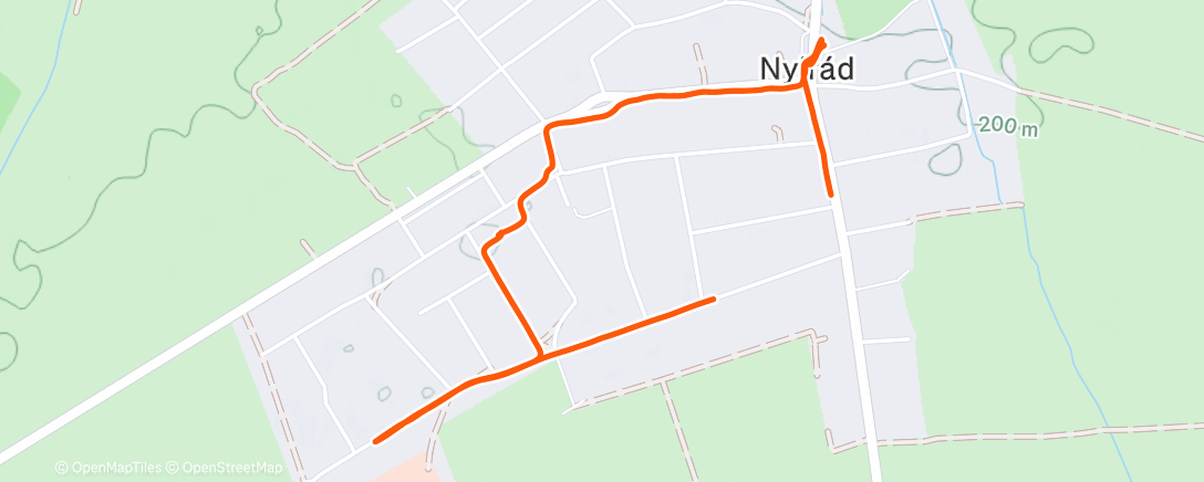 Map of the activity, Afternoon Walk
