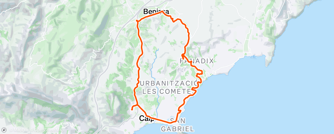 Map of the activity, In Calpe hebben ze toch ook wolken.