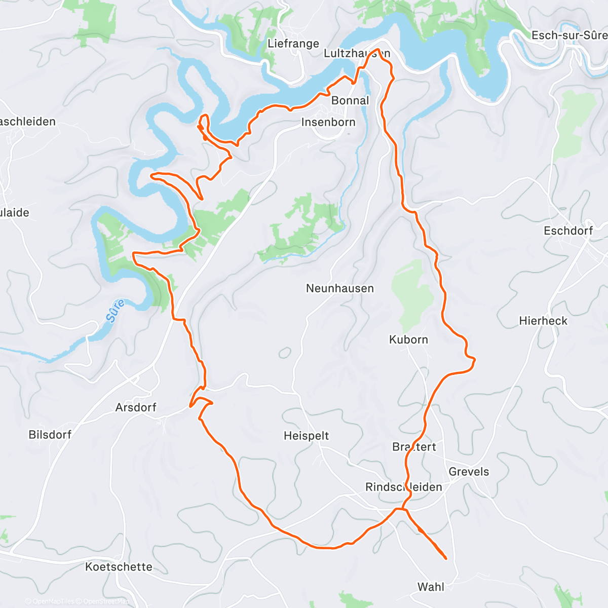 Mapa de la actividad (Fahrt am Morgen)