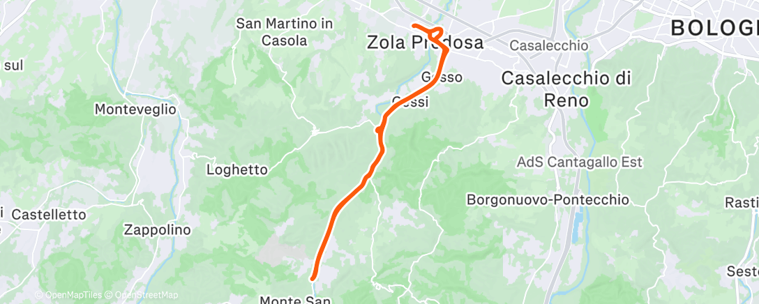 Map of the activity, Morning Ride