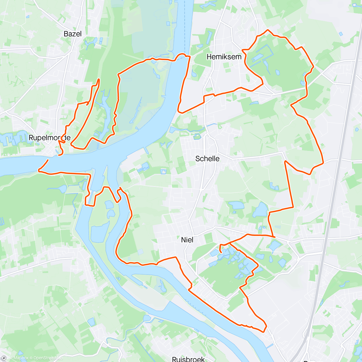 アクティビティ「Zonnig ritje」の地図