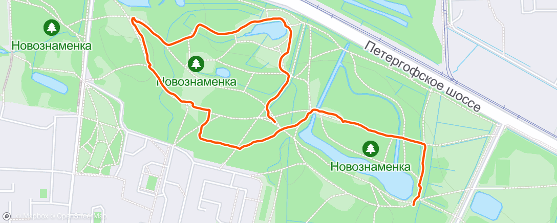 Kaart van de activiteit “Вечерняя прогулка”