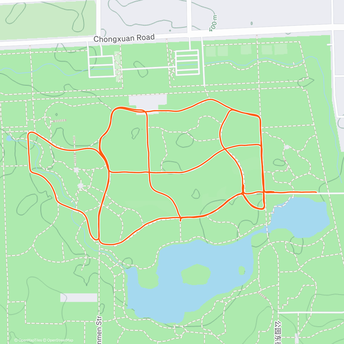 Карта физической активности (Evening Run 6.4KM ❄️🥶)