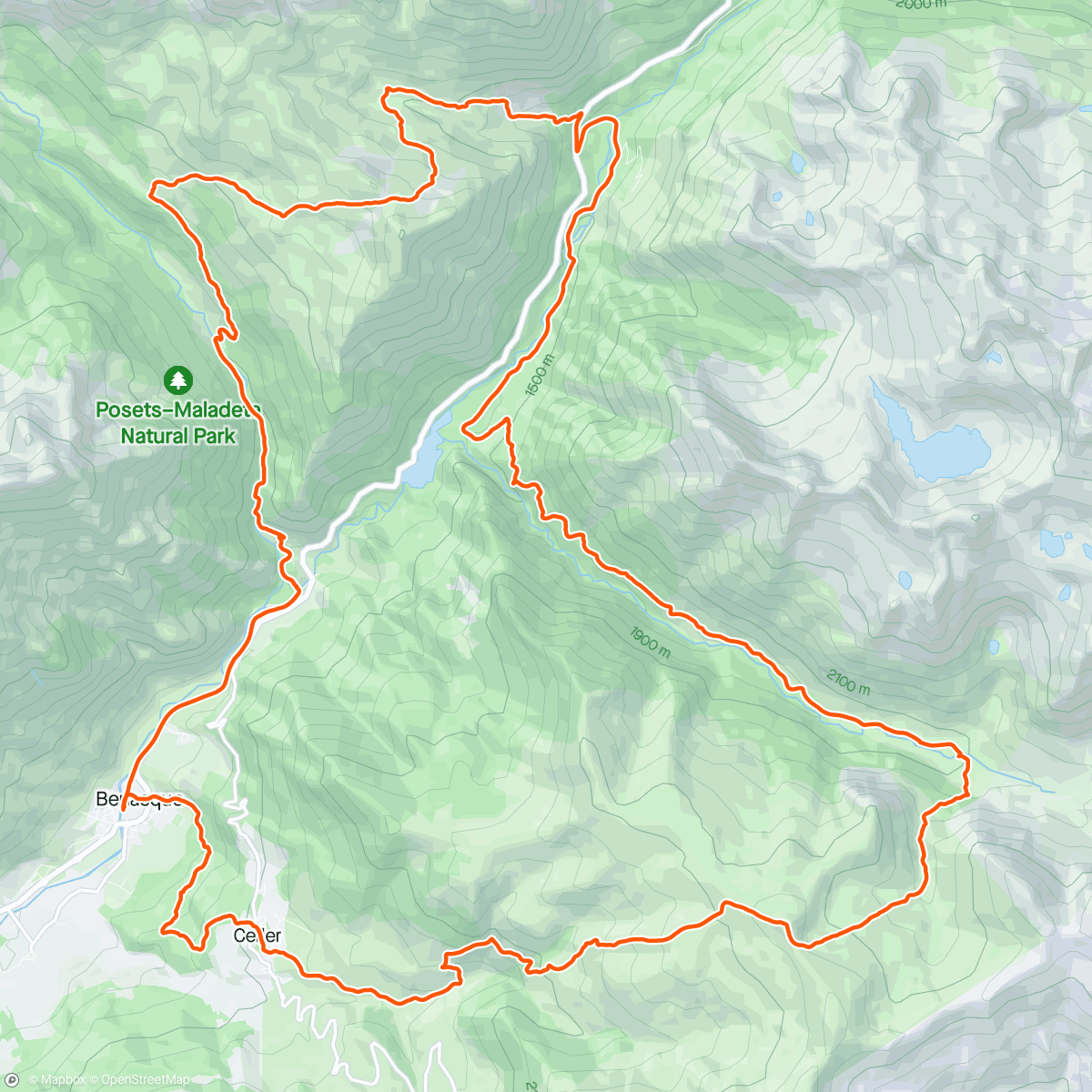 Mapa de la actividad (Gran Maratón Montañas de Benasque 2024)