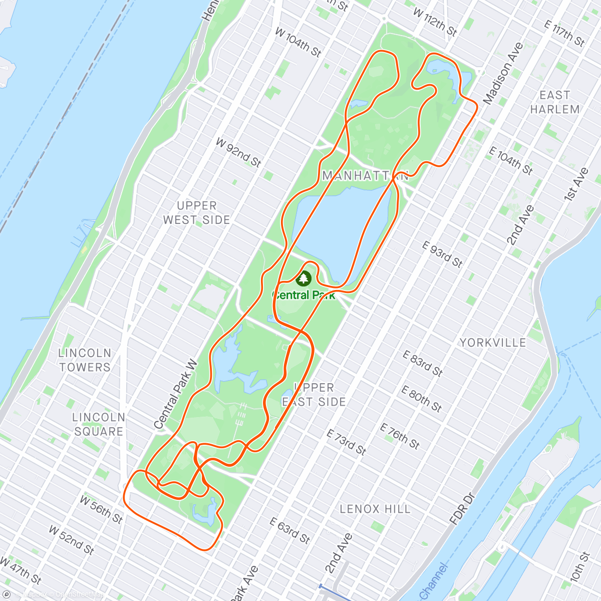 「Zwift - Explosive Power in New York」活動的地圖