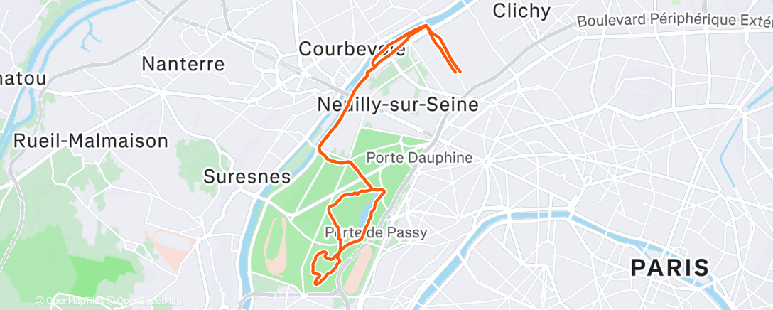 Карта физической активности (Sortie du dimanche avec Steph)