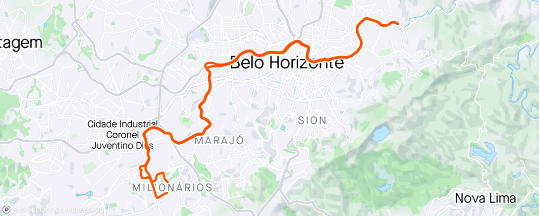 Map of the activity, Final da Avenida dos Andradas