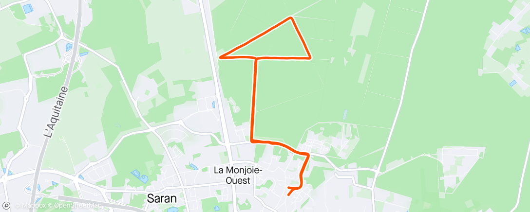 Map of the activity, Footing cool en forêt  le matin