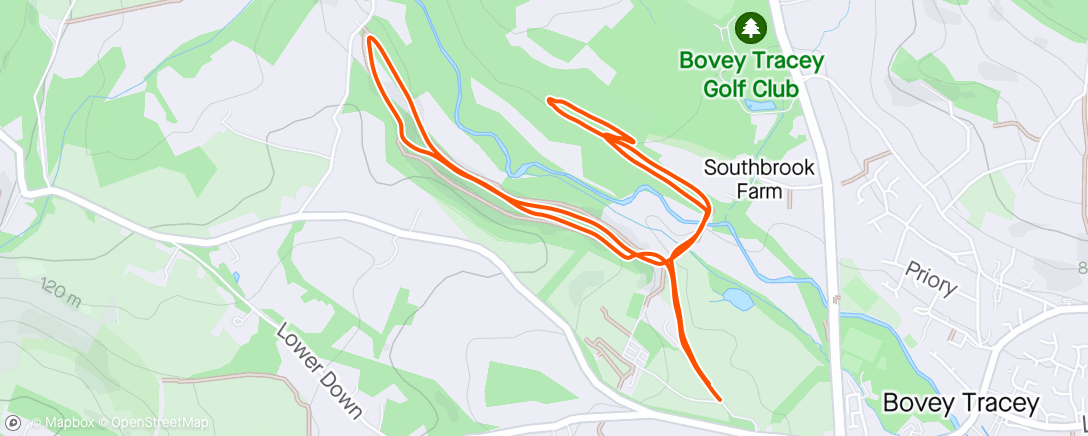 Map of the activity, Another muddy Parke Parkrun