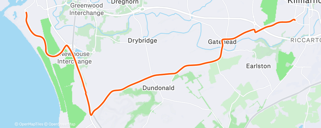 Map of the activity, Morning Ride