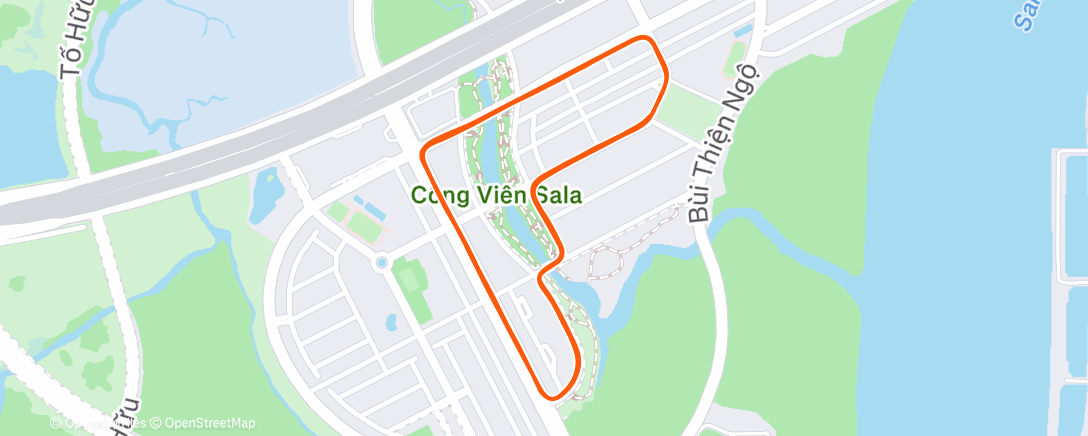 Map of the activity, Morning Run