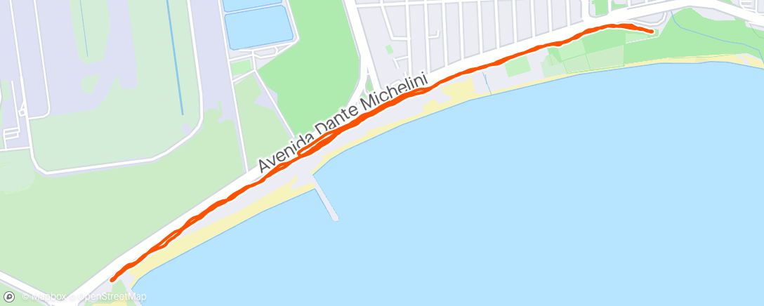 Map of the activity, Caminhada e uns pique de corrida