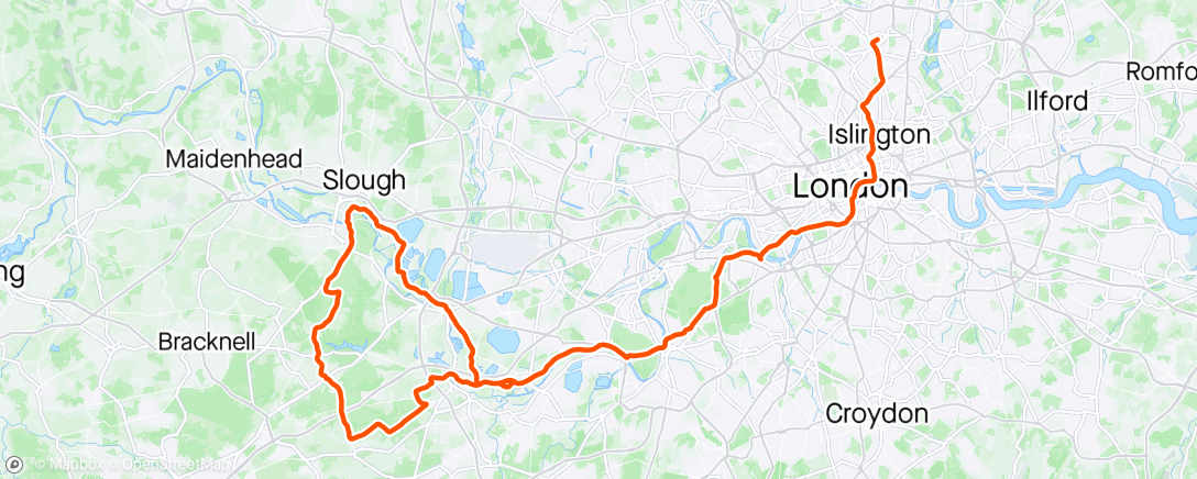 Mappa dell'attività LDN Riders Bun Run