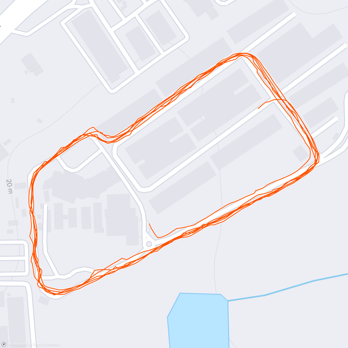 Map of the activity, Garmin HM W5D5 Stride Repeats