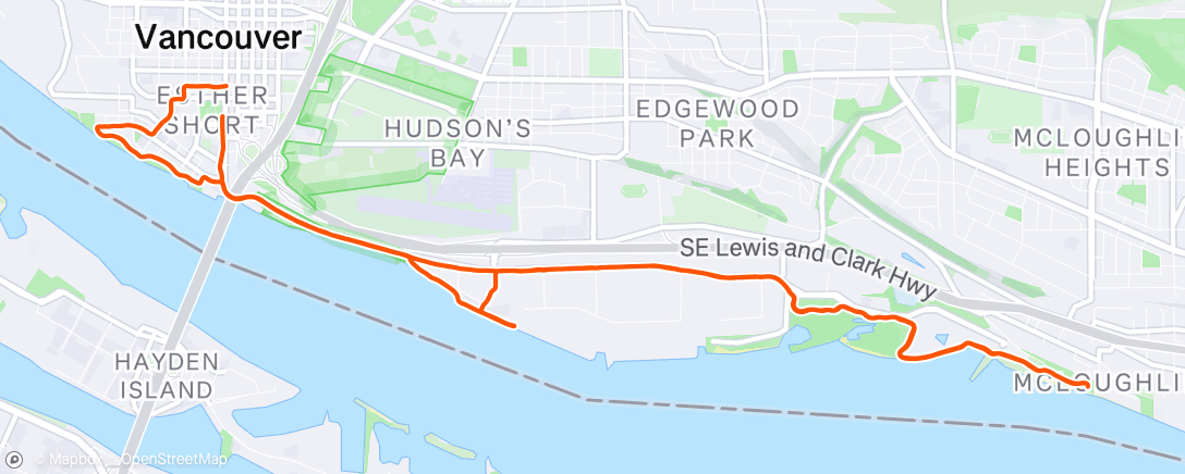 Map of the activity, Morning Run