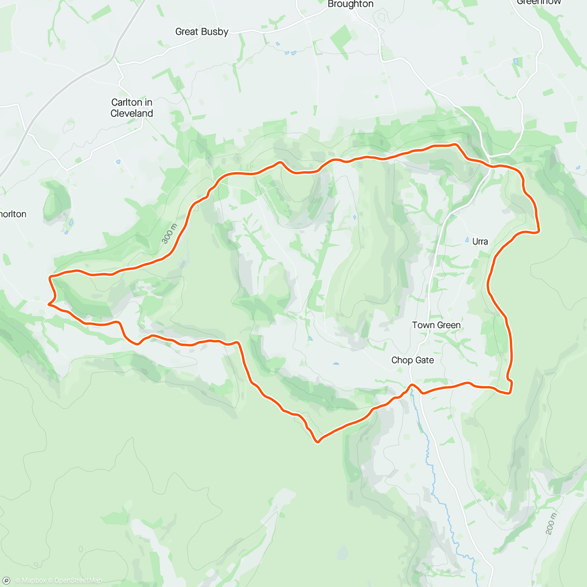 Map of the activity, Wainstones Half