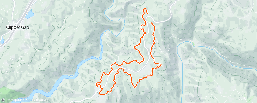 Map of the activity, 'Lil MTB on the gravel bikes.
