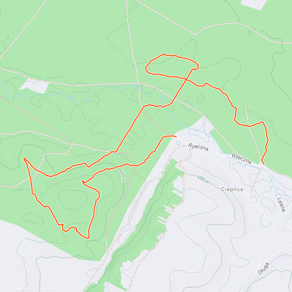 Map of the activity, AB 21/25 - orienťák long M35