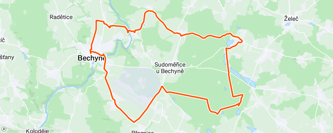 Map of the activity, Sunday long