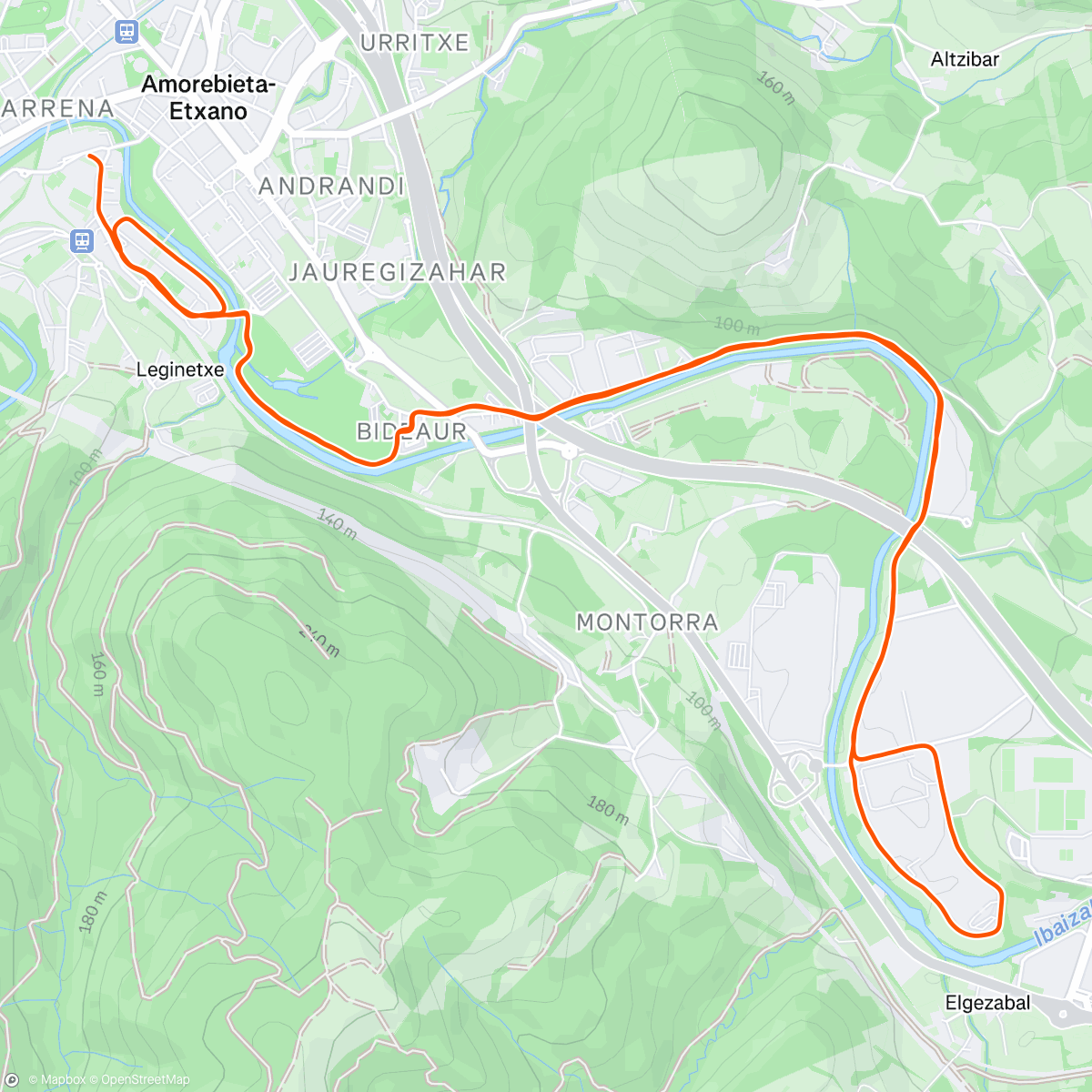 Map of the activity, 10k pro