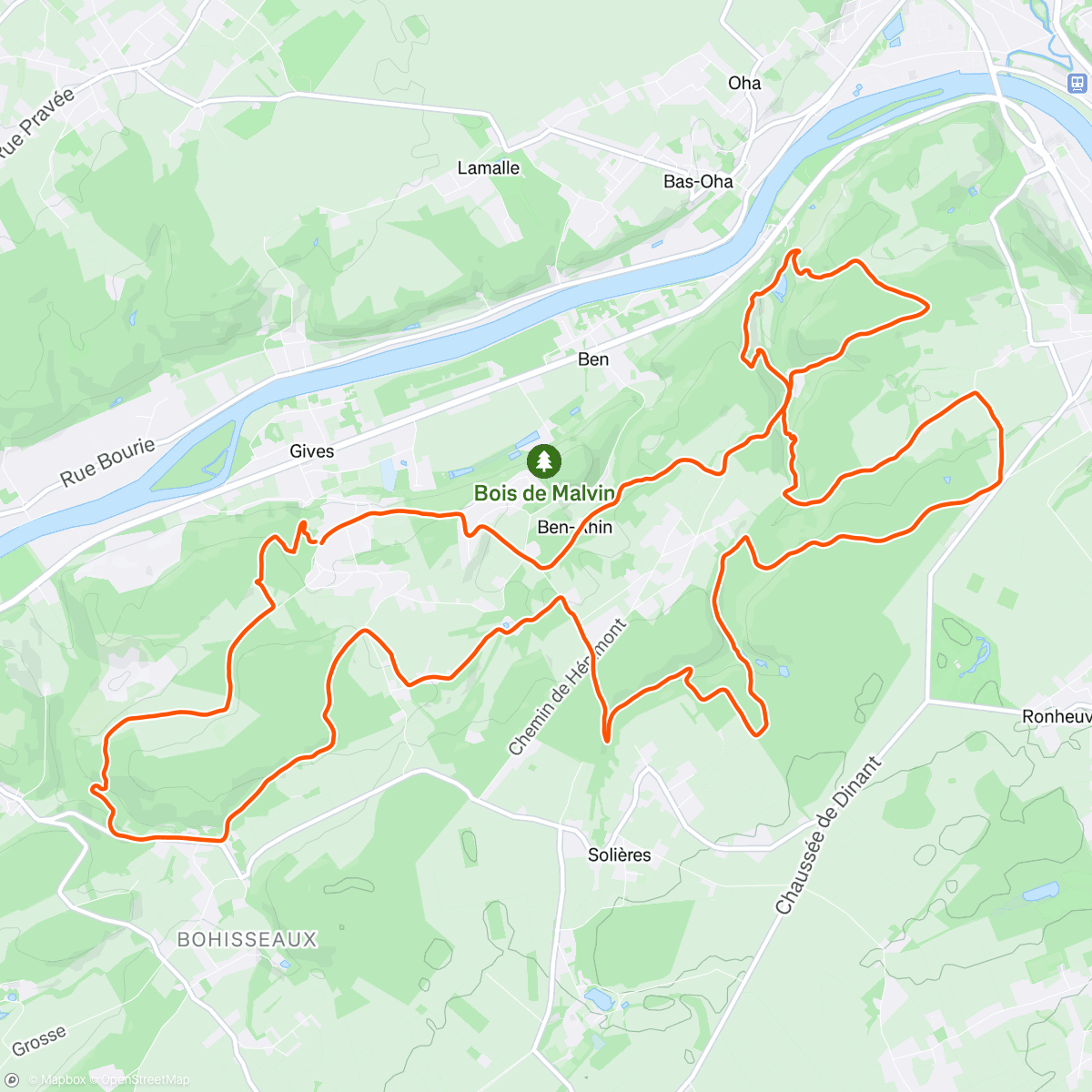 Map of the activity, Trail de la cochonne