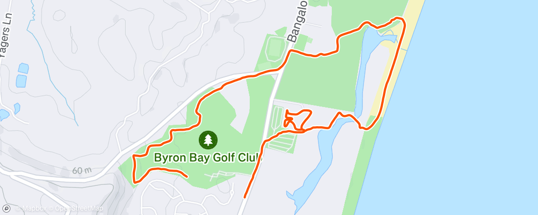 Map of the activity, Morning Run