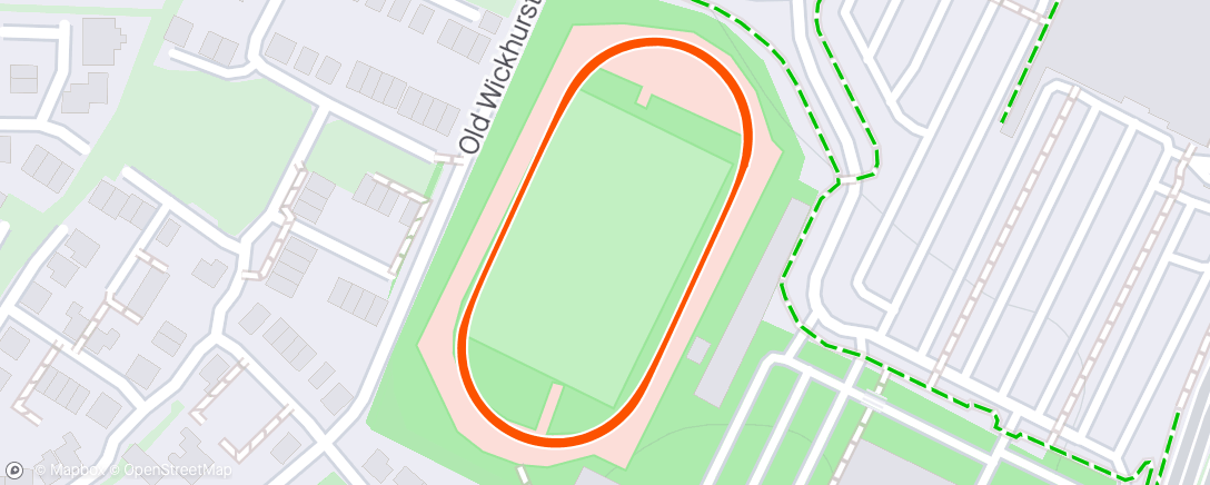 Map of the activity, HJ Track Session