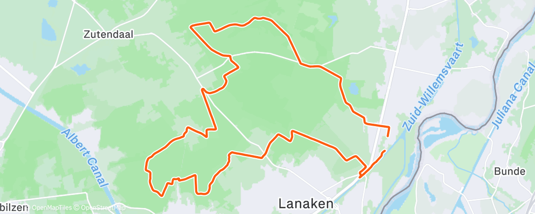 Map of the activity, Rit met Roos.