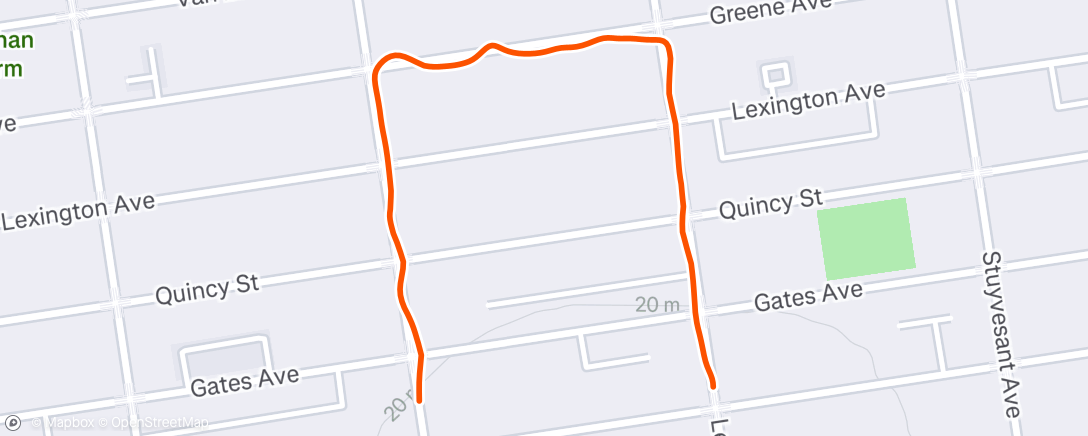 Map of the activity, Breakfast Miles