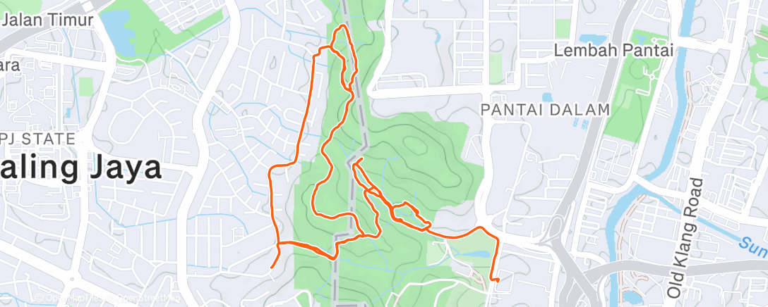 Map of the activity, Morning Hike