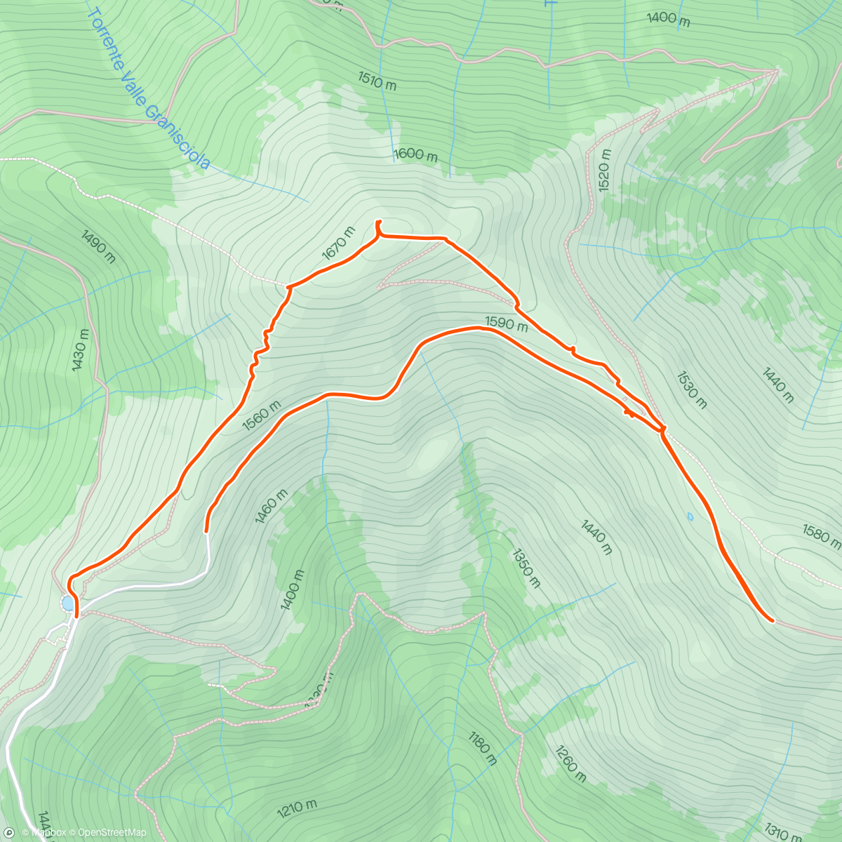 Map of the activity, Middagwandeling
