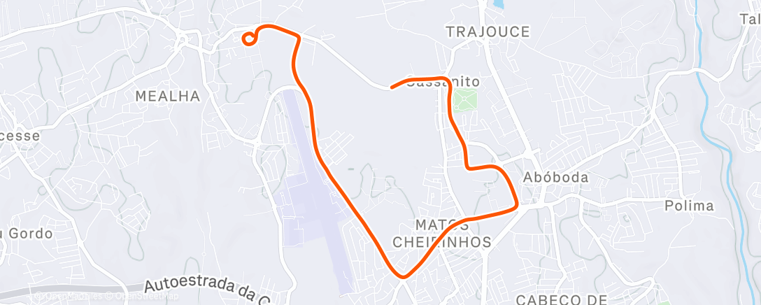 Map of the activity, Corrida ao entardecer