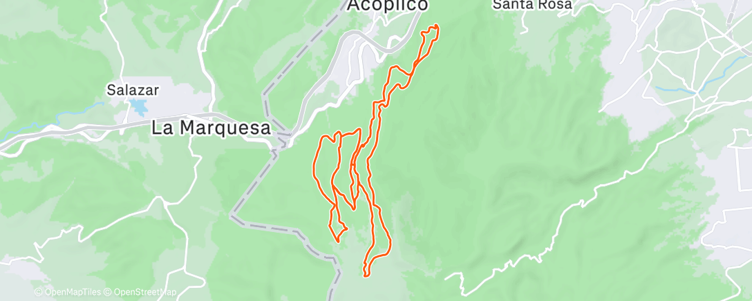 Карта физической активности (Vuelta en bicicleta de montaña a la hora del almuerzo)