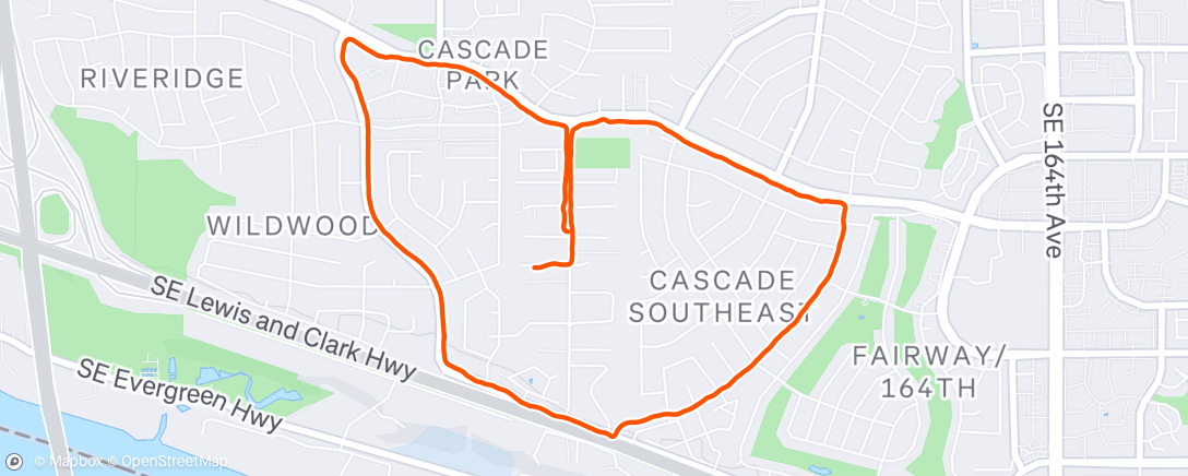 Map of the activity, Morning Run